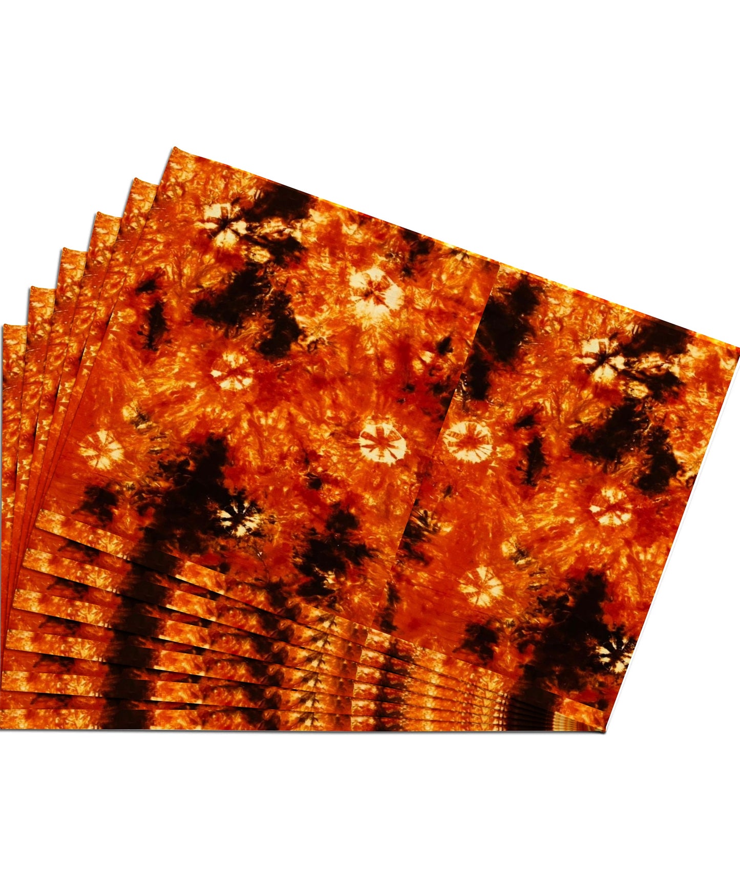 Rangkara Pure Cotton Bandhej Fabric for Nighty & Kurti – 2.90 M Unstitched Tie-Dye Dress Material, Orange-Black Contrast Print