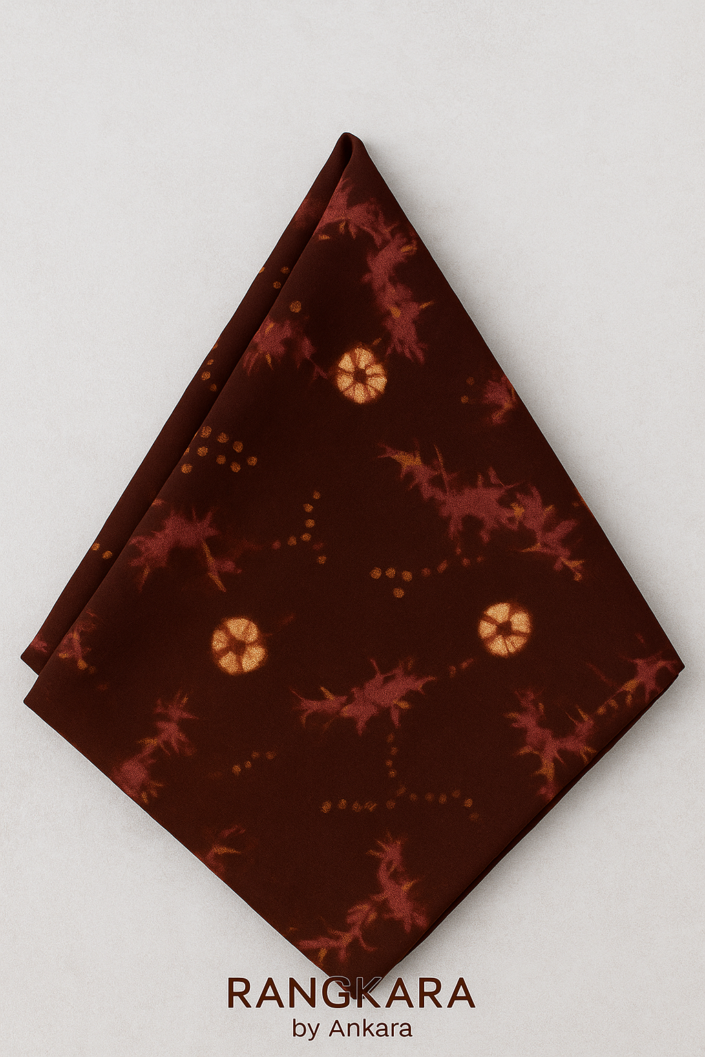 Cotton Hypo Bandhej Nighty Fabric – Tamba Colour | 2.90 Mtr Cut | RANGKARA by Ankara