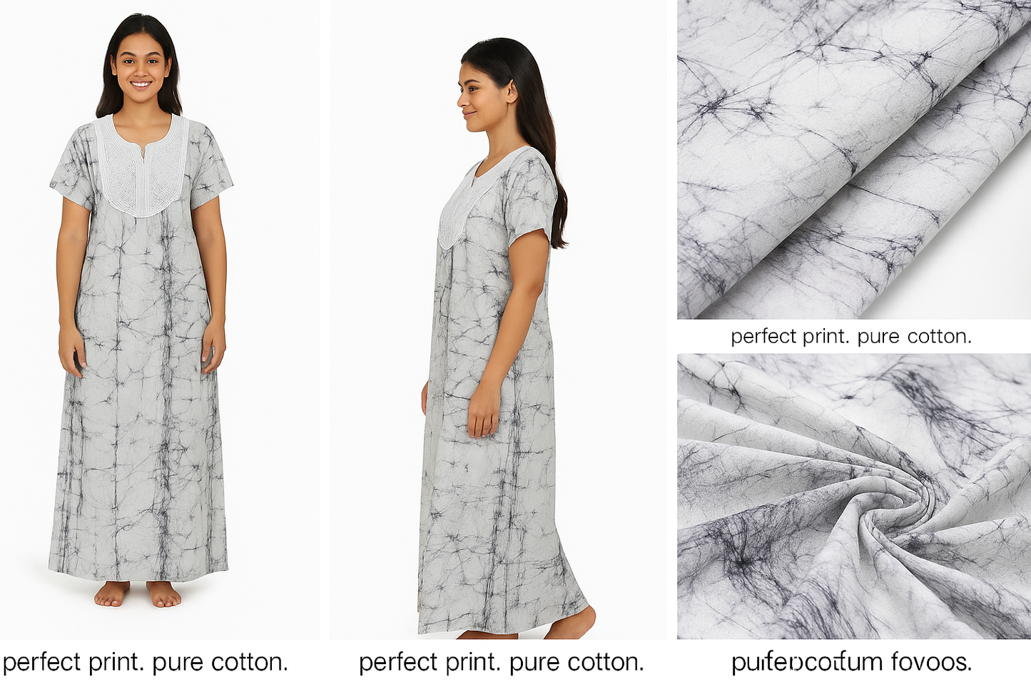 	1.	Front view – Cotton Wax Batik Crush Nighty Fabric 3 Meter by Rangkara
	2.	Side view – Pure Cotton Wax Batik Nighty Material
	3.	Folded fabric – Rangkara Wax Batik Nighty Cloth
	4.	Close-up texture – Premium Pure Cotton Nighty Fabric